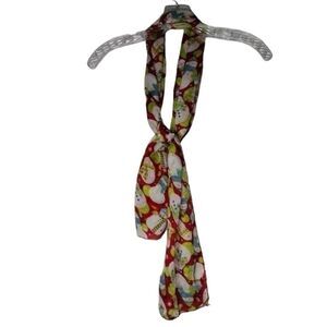 5/$15 Red White Blue Green Snowman Sheer Christmas Winter Holiday Scarf